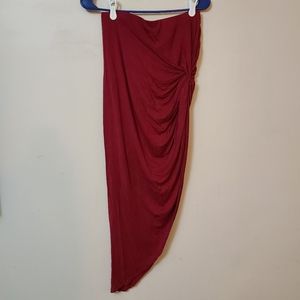 Charlotte Russe Faux Wrap High Low Maxi Skirt